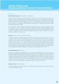 Directors and Management Executives Profile