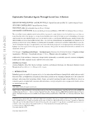 Explainable Embodied Agents Through Social Cues: a Review