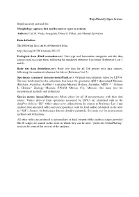 Morphology Captures Diet and Locomotor Types in Rodents Authors: Luis D