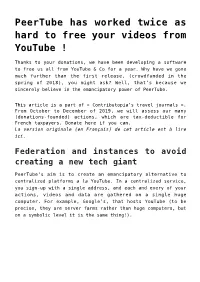 Peertube Has Worked Twice As Hard to Free Your Videos from Youtube !