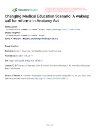 A Wakeup Call for Reforms in Anatomy Act