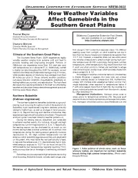 How Weather Variables Affect Gamebirds in the Southern Great Plains