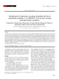 Identification of Eight Genes Encoding Chemokine-Like