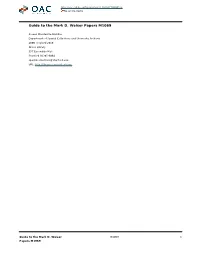 Mark D. Weiser Papers M1069