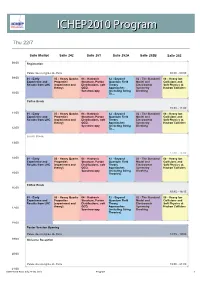 ICHEP2010 Programprogram