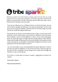 Spark, the Tribe Parasha Activity Sheet That Will Help You Bring Judaism to Life in a Varied and Exciting Way