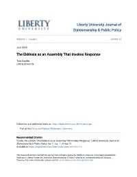 The Ekklesia As an Assembly That Invokes Response