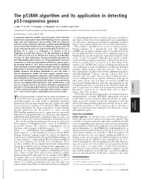 The P53mh Algorithm and Its Application in Detecting P53-Responsive Genes
