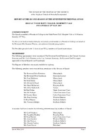 2019 Synod Report