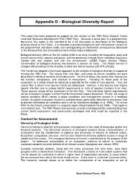 Appendix D - Biological Diversity Report