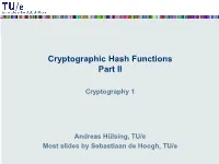 Design and Analysis of Hash Functions