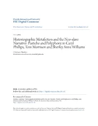 Historiographic Metafiction and the Neo-Slave
