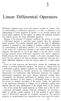 Linear Differential Operators