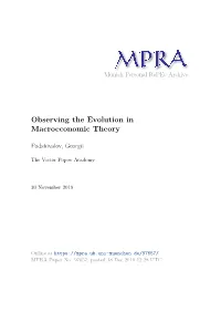Observing the Evolution in Macroeconomic Theory