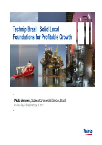 Technip Brazil: Solid Local Foundations for Profitable Growth