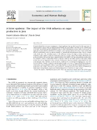The Impact of the 1918 Influenza on Sugar Production in Java