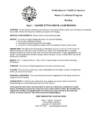 Embroiderers' Guild of America Master Craftsman Program Beading