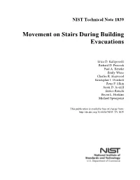 Movement on Stairs During Building Evacuations