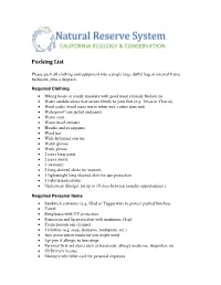 Packing List