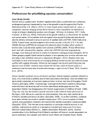 Preferences for Prioritizing Species Conservation