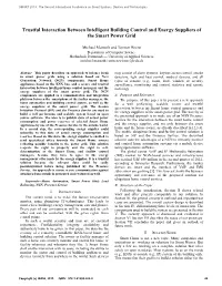 Trustful Interaction Between Intelligent Building Control and Energy Suppliers of the Smart Power Grid