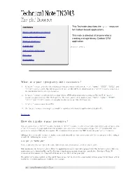 What Is a (Property List) Resource? How Do I Make a Resource?