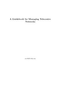 A Guidebook for Managing Telecentre Networks