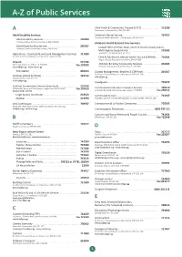 A-Z of Public Services
