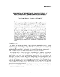 Aas 14-281 Suborbital Intercept And