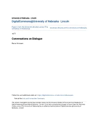 Conversations on Dialogue