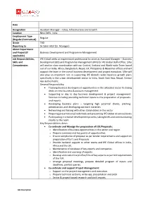 Date Designation Assistant Manager – Cities