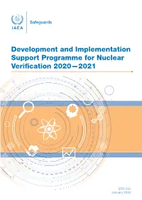 Development and Implementation Support Programme for Nuclear Veriﬁ Cation 2020—2021