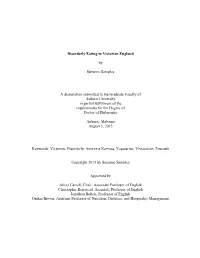 Disorderly Eating in Victorian England by Suzanne Samples a Dissertation Submitted to the Graduate Faculty of Auburn University
