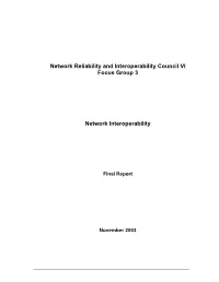 Network Interoperability