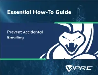 Prevent Accidental Emailing TABLE of CONTENTS