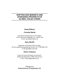 Shifting End Markets and Upgrading Prospects in Global Value Chains