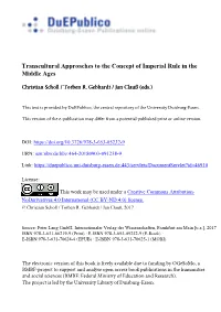 Transcultural Approaches to the Concept of Imperial Rule in the Middle Ages