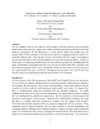 1 Applications of Heat Transfer Fundamentals to Fire Modeling O.A
