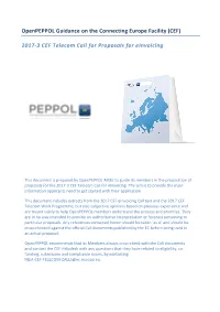 2017-3 CEF Telecom Call for Proposals for Einvoicing