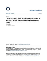 A Taxonomic and Ecologic Study of the Riverbottom Forest on St