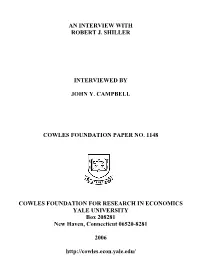 An Interview with Robert Shiller