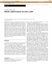 Antarctic Reptant Decapods: More Than a Myth?