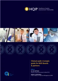 Clinical Audit: a Simple Guide for NHS Boards & Partners