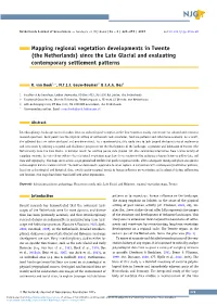 Mapping Regional Vegetation Developments in Twente (The Netherlands) Since the Late Glacial and Evaluating Contemporary Settlement Patterns