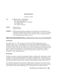 MEMORANDUM February 21, 2007 TO