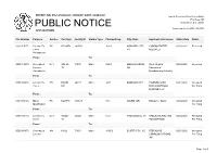 Public Notice &gt;&gt; Licensing and Management System Admin &gt;&gt;