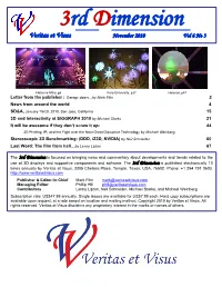 3Rd Dimension Veritas Et Visus November 2010 Vol 6 No 3
