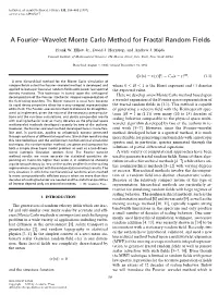 A Fourier-Wavelet Monte Carlo Method for Fractal Random Fields