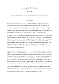 A Summary List of Fossil Spiders