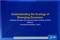 An Ecohealth Approach to Understanding Zoonotic Disease